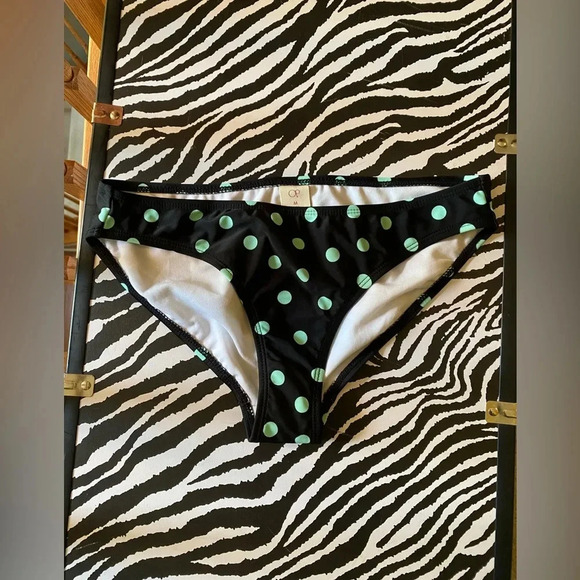 OP Other - Black and mint polka dot bikini bottom